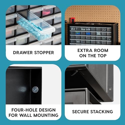 IRIS USA 64-Drawer Screw Organizer, Hardware Storage, Made in USA, Black - Image 5