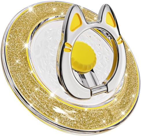 Magnetic Phone Ring Holder for MagSafe, Yellow-Gold by DATIMIRA
