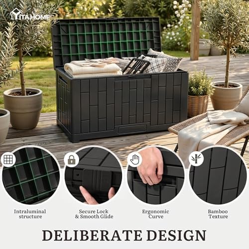 YITAHOME 60 Gallon Resin Deck Box - Image 3