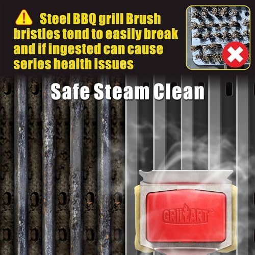 GRILLART Grill Brush Bristle Free, Replaceable BBQ Cleaning Pad (No Handle), Safe Replacement Cleaning Pad/Head for Cast Iron/Stainless Steel Grates - Deep-Reach - Image 6