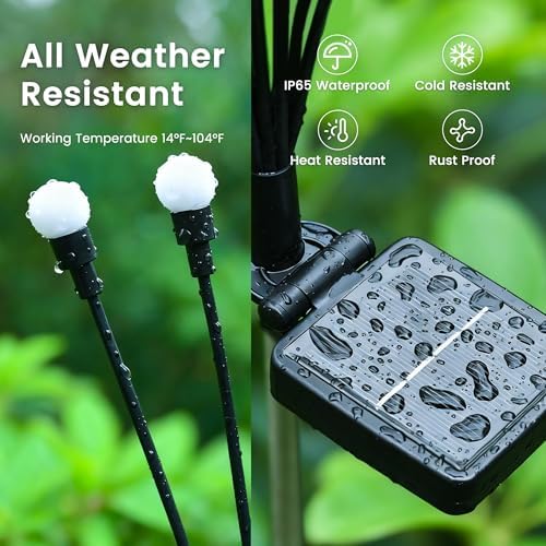 Solar Garden Lights, 2 Pack Color Changing Solar Christmas Decor - Image 5