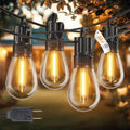 Minetom 53FT Outdoor String LED Patio Lights Waterproof,Shatterproof S14 Vintage Edison Bulbs,Commercial Grade Outside Hanging Lights Waterproof for Porch Deck Garden Backyard Balcony Cafe Bistro by Minetom
