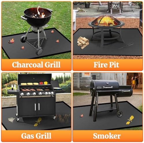 44" Square Fire Pit Mat & Under Grill Mat Fireproof - Image 7