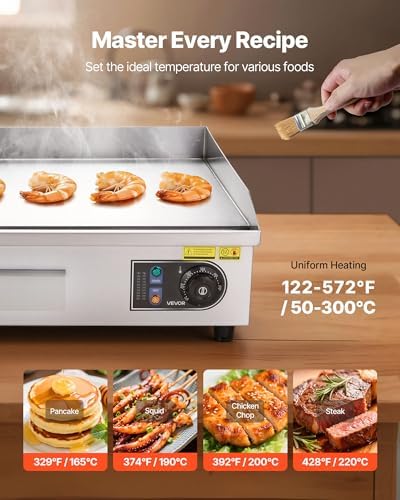 VEVOR Commercial Electric Griddle, 26" No Plug, Countertop Flat Top Griddle - Image 4