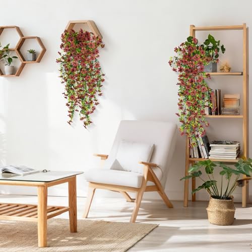 INQCMY Artificial Fake Hanging Flowers Plants for Outdoor Fall Decoration - Image 5