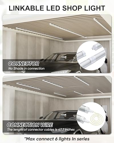 8FT 6 Pack LED Shop Lights, 120W 18000LM 6000K Garage Lighting - Image 4