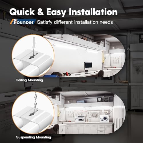 BBOUNDER 4Pack 4FT LED Shop Light, 65000K, 40W=250W, Linkable for Garage - Image 6