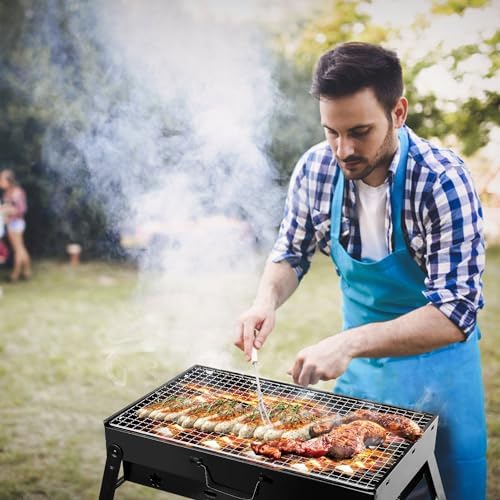 KOCASO Portable Charcoal Grill Foldable - Lightweight BBQ Smoker Grill for Camping, Tailgating, Picnics & Outdoor Grilling, Compact Design with Removable Ash Catcher - Image 5
