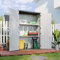 Aoxun 64 Cu.Ft Resin Outdoor Storage Shed with 2 Shelves & Floor, White by Aoxun