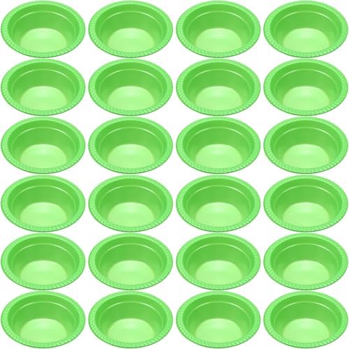 24 Pack 12 oz Disposable Plastic Bowls Dessert, Ice Cream, Salad, Soup Serving Cups for Party, Picnic, Food Snacks (Green) by Unknown
