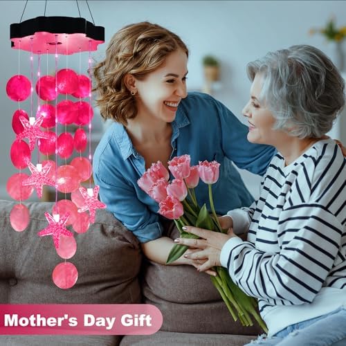 Toodour Solar Wind Chimes for Outside, Gifts for Mom Grandma Women Girls - Image 4