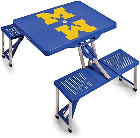 PICNIC TIME NCAA North Carolina Tar Heels Folding Picnic Table - Camping Table - Outdoor Table with Umbrella Hole by PicnicTimeFamilyofBrands