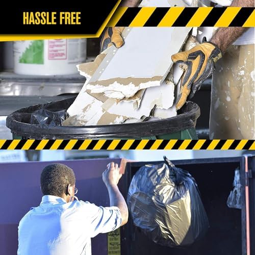 Ultrasac Heavy Duty 45 Gallon Trash Bags Huge 50 Count/w Ties) - 1.8 MIL - 38" x 45" - Large Black Plastic Garbage Bags for Contractor, Industrial, Home, Kitchen, Commercial, Yard, Lawn, Leaf - Image 3