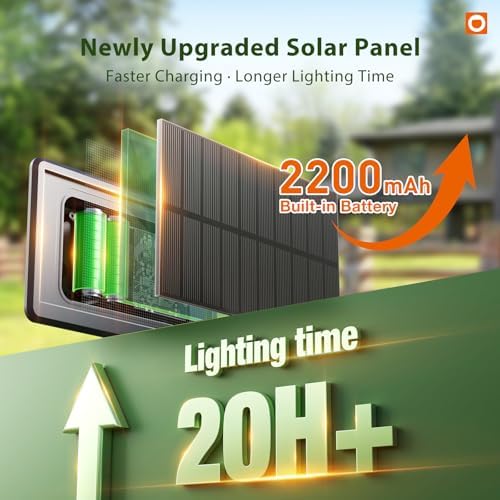 addlon 25FT 13LED Solar String Lights Outdoor Waterproof with Remote, USB - Image 6