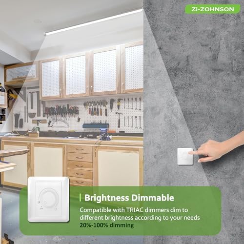 Dimmable LED Shop Lights 4FT,30W 4500LM,6CCT Tunable,Plug-in Garage Lights - Image 3
