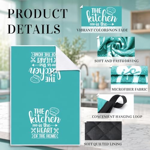 Sratte 6 Pcs Kitchen Decor Accessories Set, Kitchen, Light Teal - Image 5
