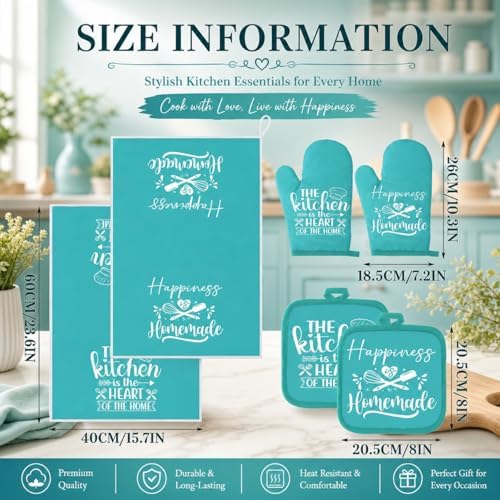 Sratte 6 Pcs Kitchen Decor Accessories Set, Kitchen, Light Teal - Image 3