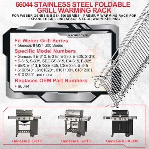 66044 Warming Rack for Weber Genesis II GS4 300 Series Grill Parts - Image 2