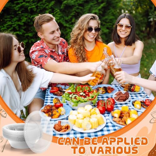24 Pack 12 oz Disposable Plastic Bowls Dessert, Ice Cream, Salad, Soup Serving Cups for Party, Picnic, Food Snacks (Clear) - Image 5