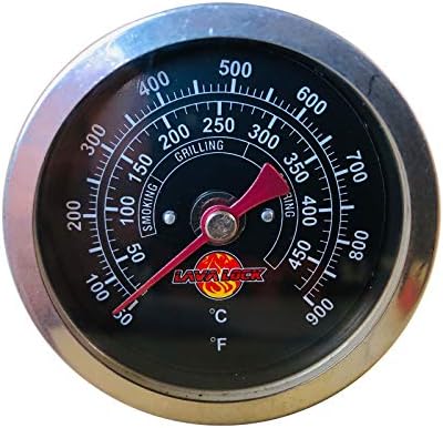 Black Face BBQ Grill Thermometer 50F-900F High Temp Range Heavy Duty Premium Quality Smoker Thermo 2 Inch or 3" with M8 or 1/2 NPT Thread (2 in. Black Face) - Image 2