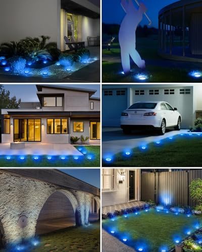 btfarm 4 Pack Solar Lights Outdoor Waterproof, 8 LED Solar Ground Lights - Image 7