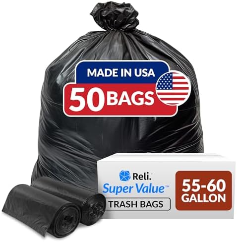 Reli. 55-60 Gallon Trash Bags Heavy Duty by Reli