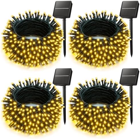 Brightown 4 Pack Solar String Lights Outdoor Waterproof, 160 FT 400 LED by Brightown