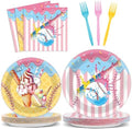 96PCS Ice Cream Drip Baseball Birthday Party Paper Plates and Napkins Set Sport Party Paper Plates Baseball Ice Cream Disposable Tableware Parties Set for Kids Decorations by Oitnlaughter