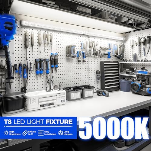 Barrina T8 LED Shop Lights 2FT, 20W 3000LM 5000K, 4 Pack, High Output Tube - Image 4