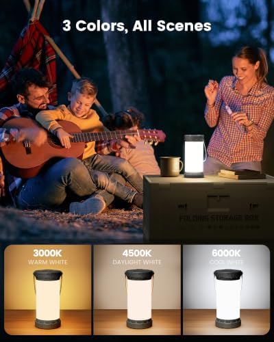 Glocusent LED Rechargeable Camping Lantern, Camping Light with 5000mAh - Image 4