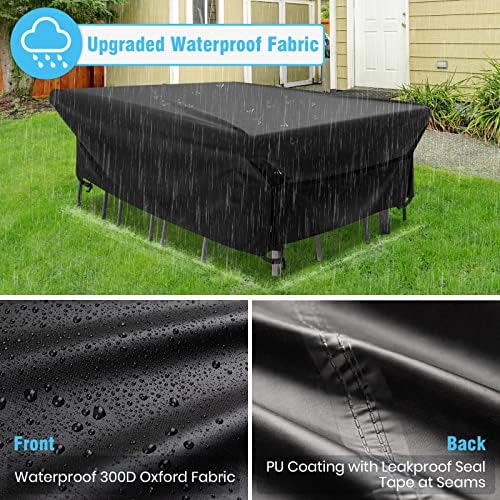 Patio Furniture Covers Waterproof Outdoor Table Cover 98"Lx78"Wx28"H - Image 3