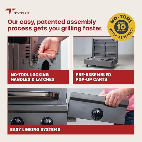 Tytus 2-in-1 Gas Grill 4-Burner, Pellet Smoker, Prep Cart, 721 sqin - Image 6
