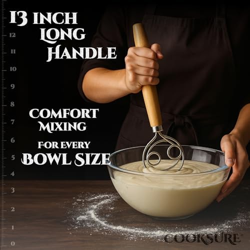 2Pcs Danish Dough Whisk & Bread Lame for Sourdough Bread – Wooden Handle Dough Whisk Mixer and Bread Scoring Tool, Artisan Sourdough Baking Tools & Bread Baking Supplies - Image 2