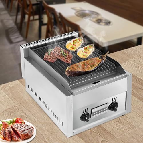 Commercial Countertop Gas Grill, Stainless Steel Gas Flat Top Griddle - Image 6