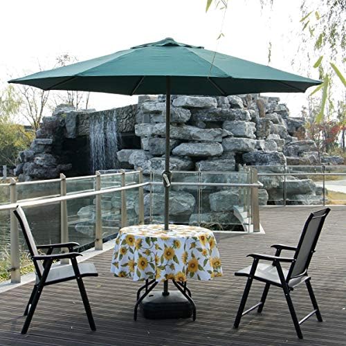 EHouseHome Outdoor Indoor 70inch Round Tablecloth with Umbrella Hole and Zipper, Waterproof Zippered Patio Table Cloths, Spring/Summer Table Covers for Backyard Circular Table/BBQs/Picnic - Image 3