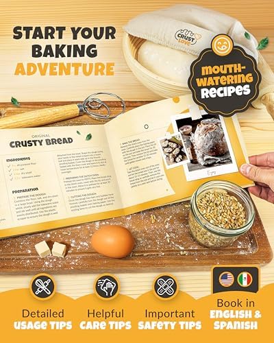 CRUSTLOVE 5 QT Enameled Dutch Oven for Bread Baking with Lid & Starter Kit - Image 7