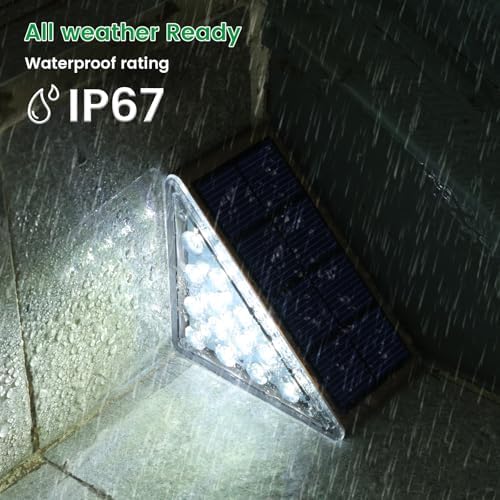JOFIOS Solar Step Lights for Outside, 24-Pack Waterproof IP67 Deck Lights for Staircase, Patio, Front Step (Cool White) - Image 3