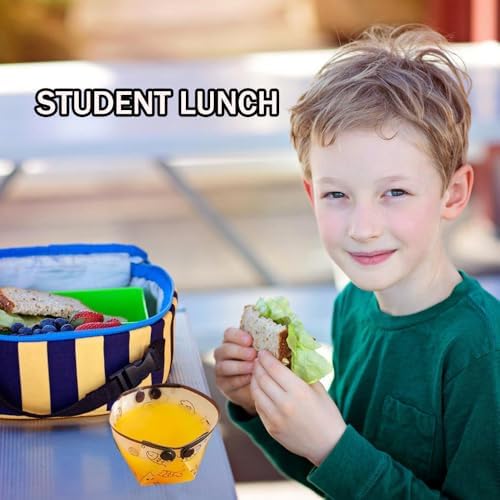 MIUPOO Collapsible Cup Set,Portable Mess Kit,Food Grade Material Free Folding Cup for Lunch Family Picnic, 4.7×4.2×3.2 Inches,4Pieces - Image 5
