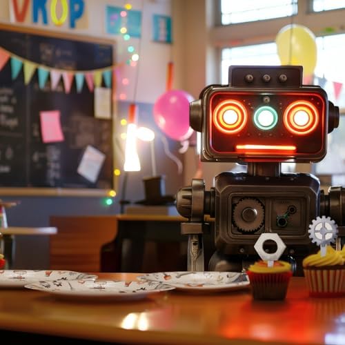 Robot Party Decorations - Robot Party Plates and Napkins for Kids Birthday Party, Serves 40 Guests - Image 4