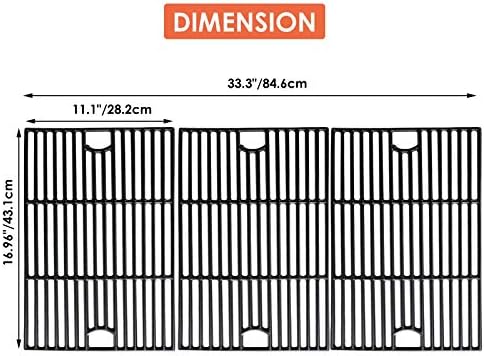 Uniflasy 17" Grill Grates for Nexgrill 720-0896, 6-Burner Gas Grill Parts - Image 2