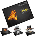Large Under Grill Fire Pit Mats 42"x60" - Oil Waterproof BBQ Camping Stove Fireproof Mat, Reusable Easy Clean Gas Grill Mat for Outdoor Deck Protector by BAKEWAY