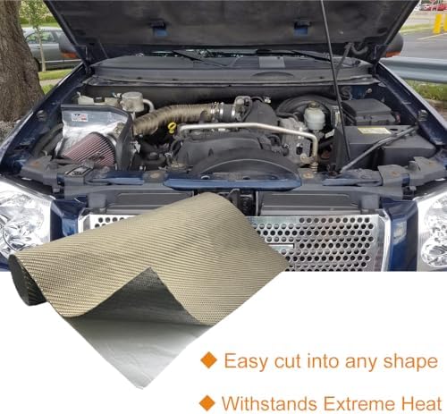 Titanium Adhesive Backed exhaust heat shield 24'' X 40'' for wall behind grill 2500 Degrees High Temp Protection Material Thermal Barrier Blanket Mat - Image 6