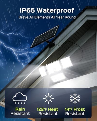 SUPERDANNY Solar Lights Outdoor Remote Control with 16.4ft Cable 1 Pack - Image 6
