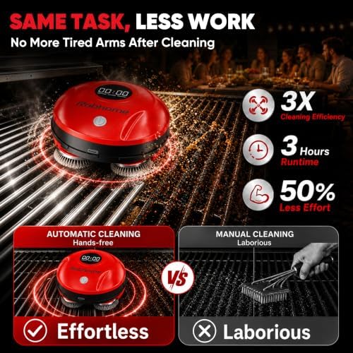 Grill Cleaning Robot, Electric Grill Brush, Cordless Automatic BBQ Cleaner - Image 4