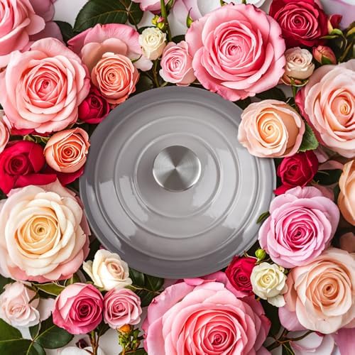 6 Quart Dutch Oven Enameled Cast Iron with Lid - Big Dual Handles - Oven Safe up to 500°F - Classic Round Pot for Versatile Cooking (Light Gray, 6 QT) - Image 2