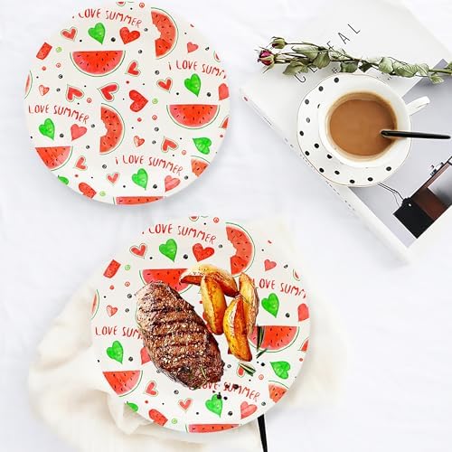 50pcs Party Supplies - Watermelon Paper Plates, 7" Sweet Fruit Plates for Summer Fruit, Watermelon Themed Baby Shower & Birthday Party Decor (small) - Image 7