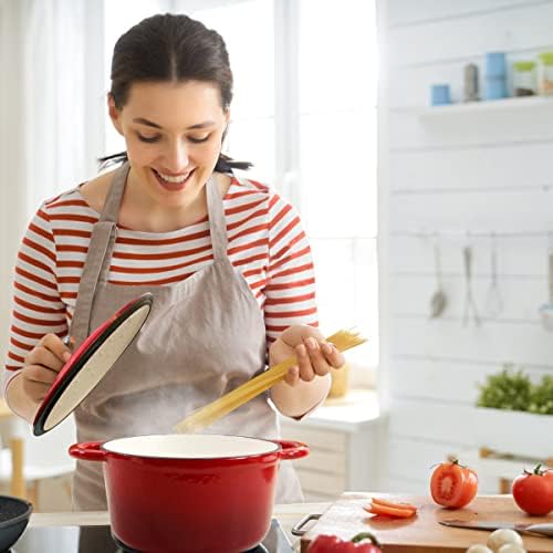 3 QT Enameled Cast Iron Dutch Oven with Self-Basting Lid, Small Soup Pot - Image 6