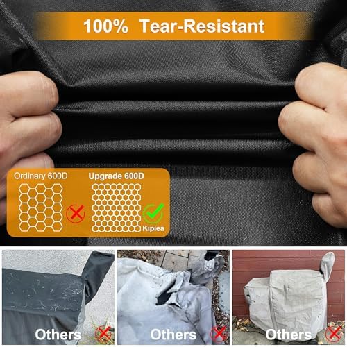 Kipiea 600D Heavy Duty Grill Cover for Traeger Pro 22 & 575 Series, Waterproof Wood Pellet Smoker Cover with Windproof Buckles, Pellet BBQ Grill Covers for Outside Anti-UV, No Tear, No Fading - Image 6