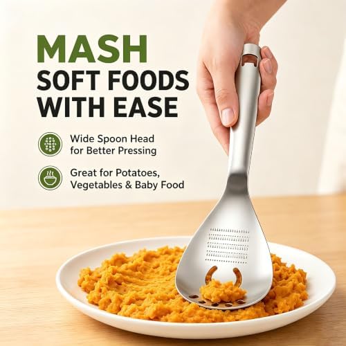 5-in-1 Stainless Steel Cooking Spoon,Egg Separator and Bottle Opener(A+B) - Image 7