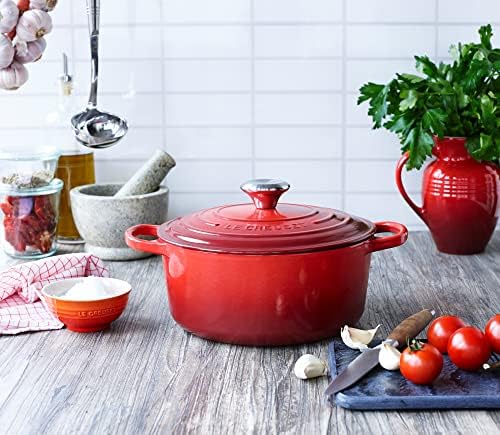 Le Creuset Enameled Cast Iron Round Dutch Oven, 9 qt., Cerise - Image 5